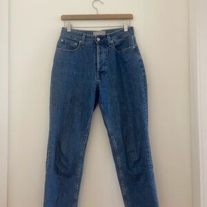 Everlane Straight Leg Jeans in Medium Blue Wash